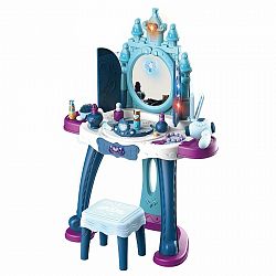 Baby Mix Detský toaletný stolík so stoličkou Ľadový svet modrá, 47 x 13 x 57 cm