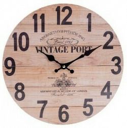 Nástenné hodiny Vintage port, pr. 34 cm, drevo