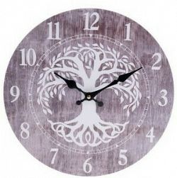Nástenné hodiny Willow, pr. 34 cm, drevo