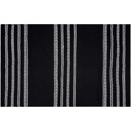 Koberec čiernobiely bavlnený. 120 x 180 cm